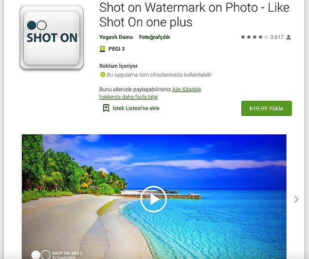 Shot on Watermark on Photo – Like Shot On one plus