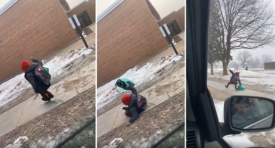 Çocuğu Buzda Kayıp Düşerken O Anlara Kahkaha Atarak Gülen Annenin Sinir Bozan Anları