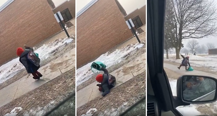 Çocuğu Buzda Kayıp Düşerken O Anlara Kahkaha Atarak Gülen Annenin Sinir Bozan Anları