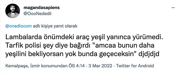 15. Amca yeşilin tonlarını düşünüyordu belki?