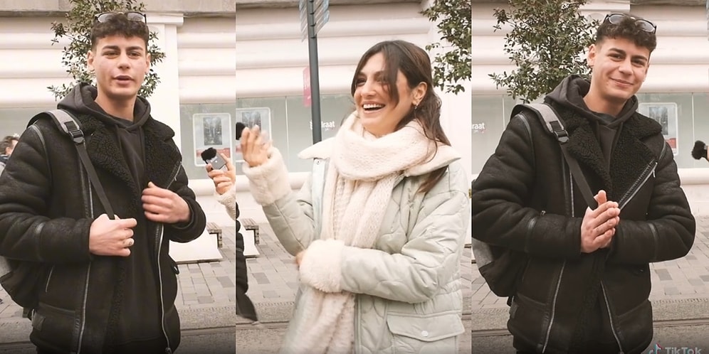 'Bize Kadınları Sevmemiz Öğretildi' Diyen Genç, Sevgilisi Olmasına Rağmen Muhabir Kadınla Flörtleşmeye Çalıştı