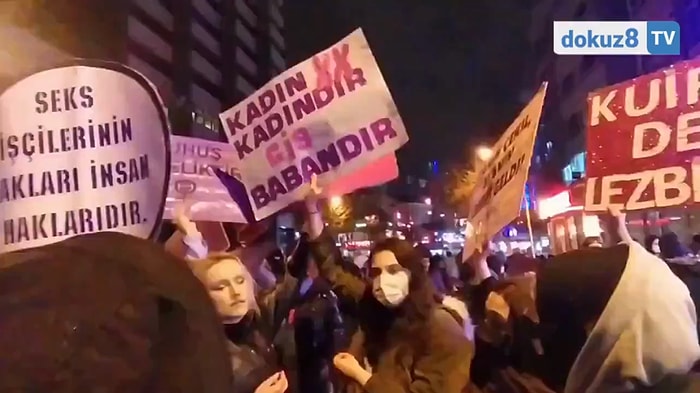 'Kadınız Öfkeliyiz' Grubunun 'Transfobik Söylemleri' Olduğu İddiası ile Alana Girişi Engellenmeye Çalışıldı