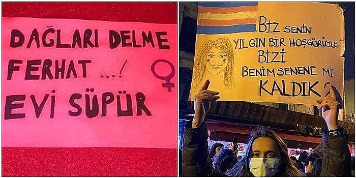 Kız Kardeşlik Ömür Boyu! 2022 Feminist Gece Yürüyüşünde Yer Alan Yaratıcı Pankartlar ve Muhteşem Kadınlar