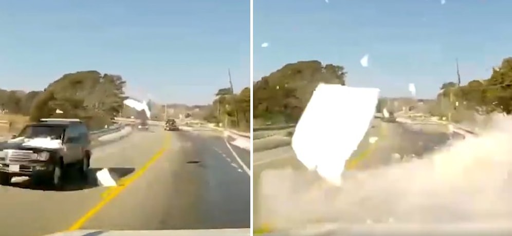 Yola Çıkmadan Önce Aracınızdaki Buz ve Karı Neden Temizlemeniz Gerektiğini Gözler Önüne Seren Görüntüler