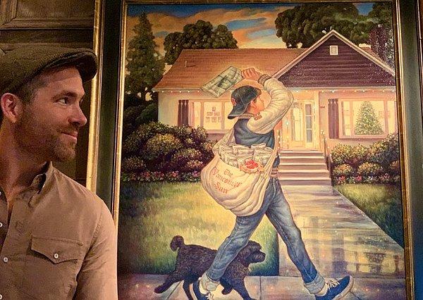 7. Blake Lively, 2019 yılında eşi Ryan Reynolds'a Danny Galieote'nin yapmış olduğu bu tabloyu hediye etmişti.
