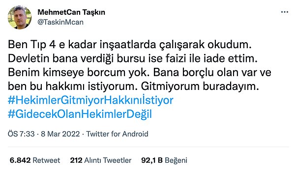 Gidecek olan hekimler değil etiketi de uzun süre gündemde kaldı.