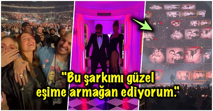 Konserinde Biricik Aşkı Hailey ile Olan Fotoğraflarını Sahneye Yansıtan Justin Bieber Hanımcılıkta Zirve Yaptı