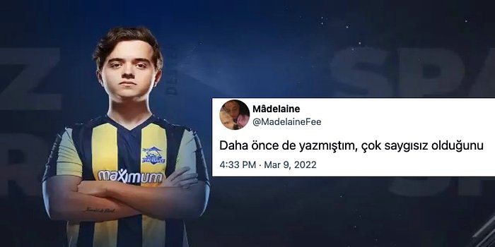 Fenerbahçe Espor'un League of Legends Oyuncusu Sparz'ın Bir Maç Esnasında Ettiği Küfürler Tepki Topladı