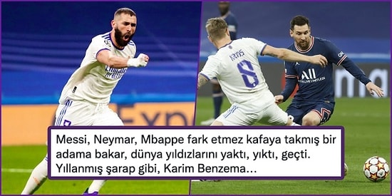 Real Madrid Çeyrek Finalde! Müthiş Maçta Messi, Neymar ve Mbappe'li PSG'yi Karim Benzema Yıktı