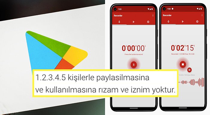 Android Uygulama Mağazası Google Play'deki Ses Kaydedici Uygulamasına Gelen İlginç Yorumlar