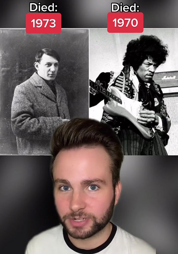 9. Пабло Пикассо на самом деле был жив раньше, чем Джими Хендрикс.