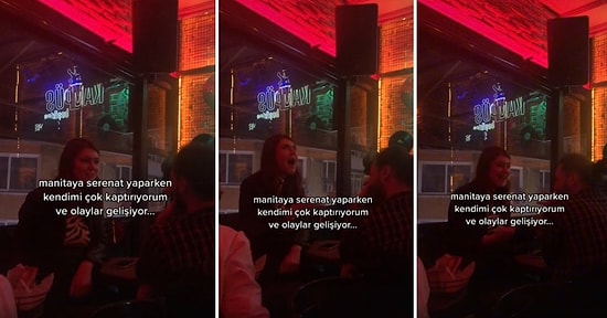Mekanda MFÖ'den 'Ali Desidero' Çalmaya Başlayınca Sevgilisine Serenat Yapan Kadının Muhteşem Anları
