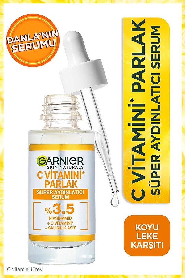 1. Garnier C Vitamini Parlak Süper Aydınlatıcı Serum
