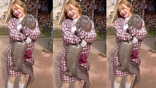 Canlı Canlı Kucağında Taşıdığı Semenderi Pişirip Yiyen Çin Fenomenin Tepki Çeken Görüntüleri