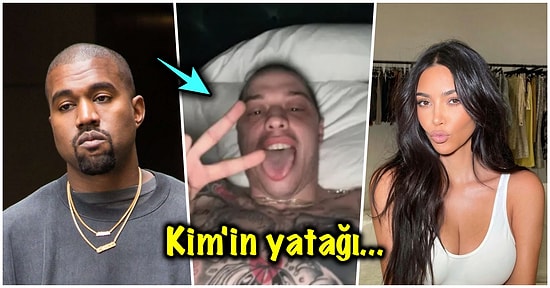 İki Adam Bir Kadın! Pete Davidson'ın Kanye West'e Gönderdiği 'Karınla Yataktayım' Pozu Ortalığı Kızıştırdı