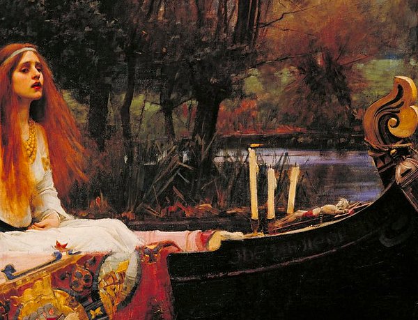 Waterhouse'un oluşturduğu kompozisyona baktığımızda ümitsizlik ve ölümü temsil eden pek çok sembol görüyoruz.