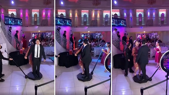 Düğün Terörü İş Başında: Selfie Standının Işık Hızında Döndürülen Çubuğu Yüzüne Çarpan Kadının Zor Anları