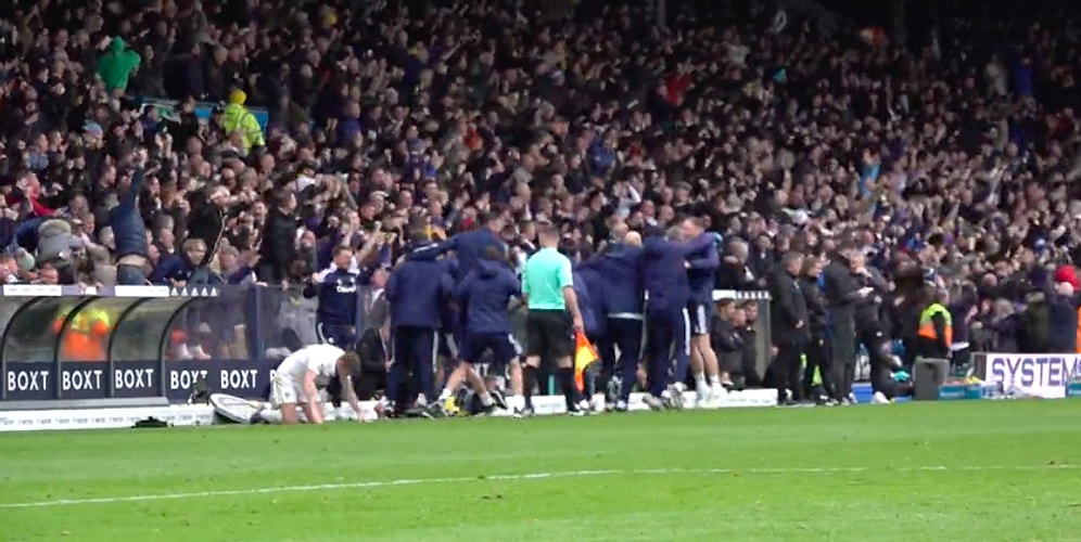 Leeds United Taraftarlarının Attıkları Son Saniye Golünden Sonra Yarınlar Yokmuşçasına Sevindiği Anlar