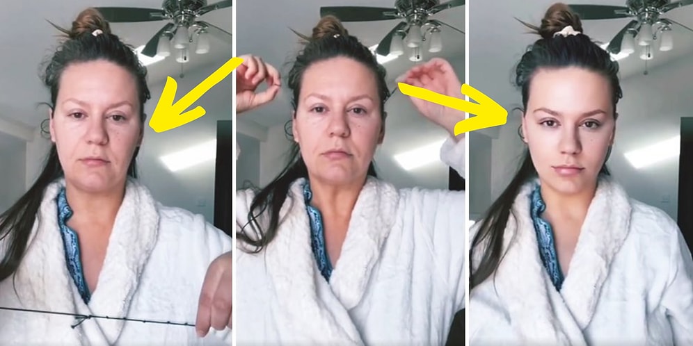 Efekt mi Yoksa Gerçek mi? Kullandığı Aparat ile Estetiğe İhtiyaç Duymadan Yüzünü Gerdiren Kadın