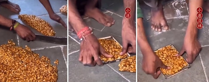 Çıplak Ayak ve Elleriyle Yerde Fıstıklı Krokan Yapan İşçilerin 'Bize Neler Yediriyorlar?' Dedirten Görüntüleri