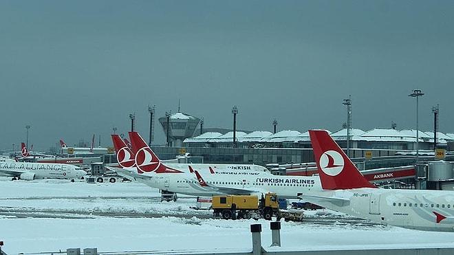 THY, İstanbul'da Beklenen Kar Yağışı Nedeniyle 57 Seferini İptal Etti