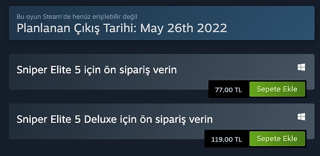 Sniper Elite 5'in çıkışı için gün saymaya başlamışken oyun ön siparişe de açıldı. Sniper Elite 5'in çıkışı için gün saymaya başlamışken oyun ön siparişe de açıldı.
