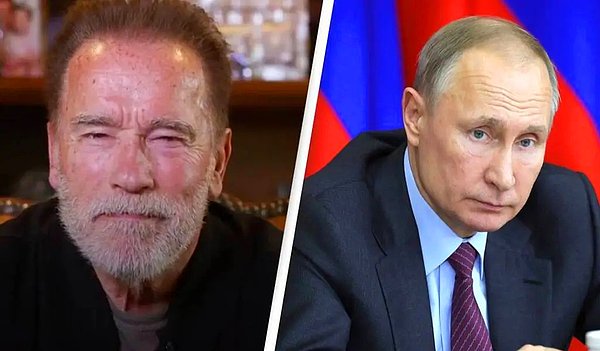 Birçok başarılı Hollywood filminde karşımıza çıkan 74 yaşındaki Schwarzenegger, paylaştığı 9 dakikalık video ile Putin'e 'Savaşı sen başlattın sen durdur' dedi.