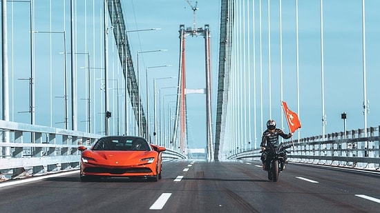 Kenan Sofuoğlu ile Toprak Razgatlıoğlu'ndan 1915 Çanakkale Köprüsü'nde Nefes Kesen Yarış