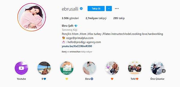 İşte Ebru Şallı'nın Instagram Hesabı