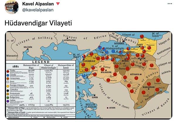 Vilayetlerle ilgili genel bir değerlendirme yapıldığında Türk, Yunan ve Ermenilerin çoğunlukta olduğunu görüyoruz.