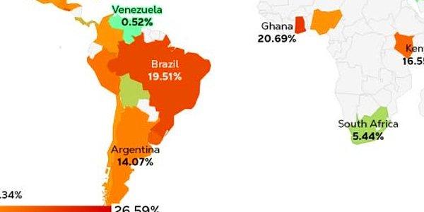 Venezuela'da yüzde 0,52 oranında bir harcama ile depoyu fulleyebiliyorsunuz.