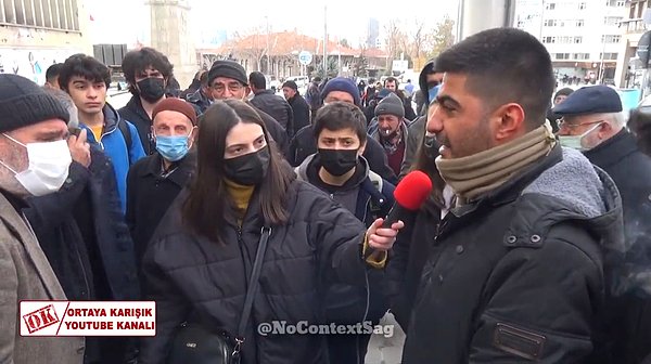 Gençlere 'çikolata bebesi' diyen dayı aldığı 'Şu sokak röportajında ülkenin geleceği olan gençlere mikrofon uzatın. Kimse yanlış anlamasın ama yaşlılar yarın ölüp gidecek, gençliği düşünmüyor' cevaba ise 'Gençlerin fazla jöle sürmekten beyni çalışmıyor' dediği zaman kalabalık sinirlendi.