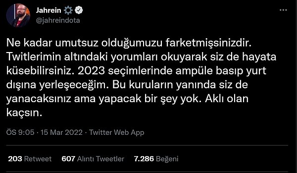 Attığı bu Tweet ile şaşırttı!