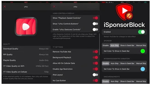 iPhone ve iPad cihazlar için alternatif: uYouPlus