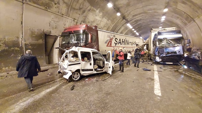 Bolu Dağı Tüneli'nde Zincirleme Kaza: O Anlar Böyle Görüntülendi!