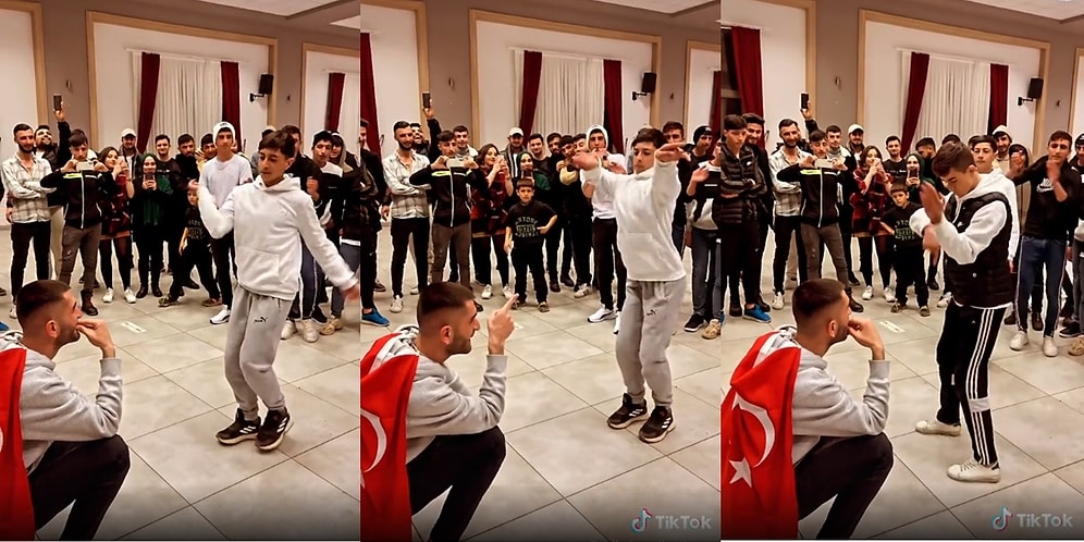Askere Gidecek Arkadaşlarının Önünde Tüm Figürlerini Sergileyen Gençlerin Bi' Acayip Dans Performansları