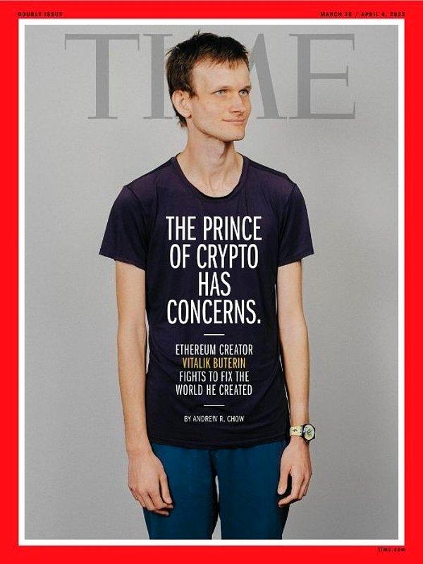 'Kripto prensi' ismiyle TIME'ın kapağında yer alan Vitalik Buterin, 80 dakikalık röportajında önemli açıklamalar yaptı.