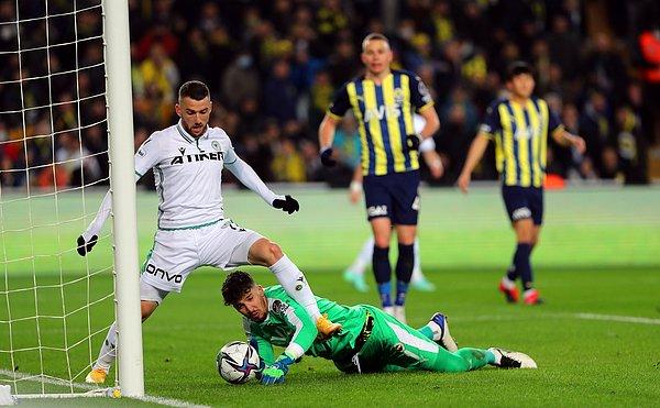 İlk yarının 36. dakikasında Bytyqi, tartışmaların yaşandığı pozisyonda Konyaspor'u 1-0 öne geçirdi ve ilk yarı bu sonuçla bitti.