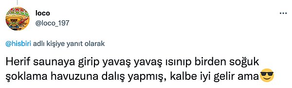 Soğuk bardağa kaynar su dökmüş gibi. 😅