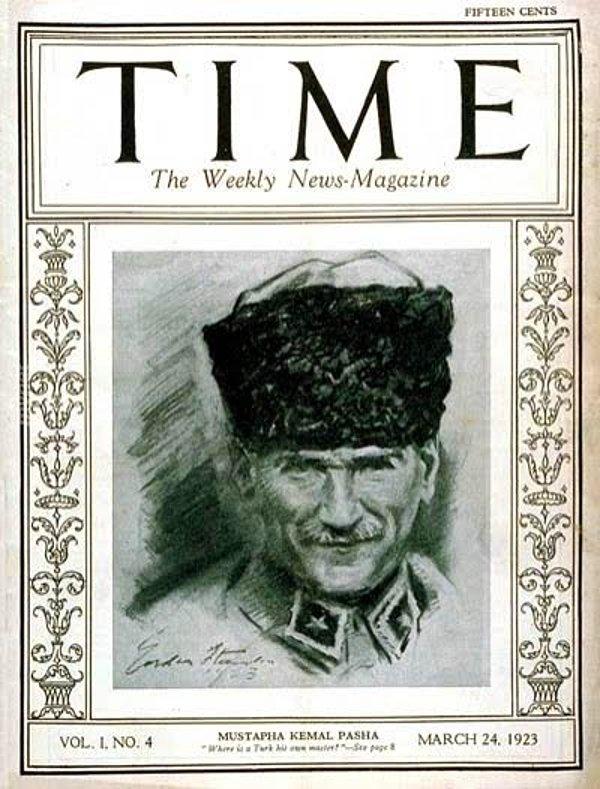 Mustafa Kemal Atatürk, Time dergisine kapak oldu.