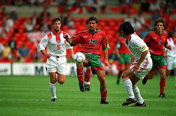 Euro 1996'da karşılaştığımız Portekiz ile oynadığımız mücadelede Fernando Couto'nun golüyle sahadan 1-0 mağlup ayrılmıştık.