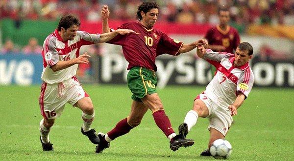 Euro 2000 çeyrek finalinde bir kez daha karşı karşıya geldiğimiz Nuno Gomes'in 2 golüne engel olamamış ve maçı 2-0 kaybetmiştik.