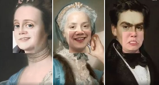 Ünlü Tabloların Ağız Kısımlarını Kendi Ağzıyla Değiştiren İşsiz Adamın Eğlenceli Videosu