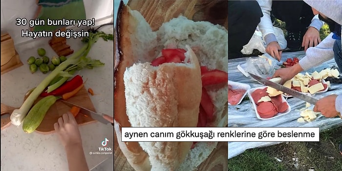Gökkuşağı Renklerine Göre Beslenme Tavsiyesini Çok Yanlış Anlayarak Güldüren Sağlıklı Yaşam Tutkunları