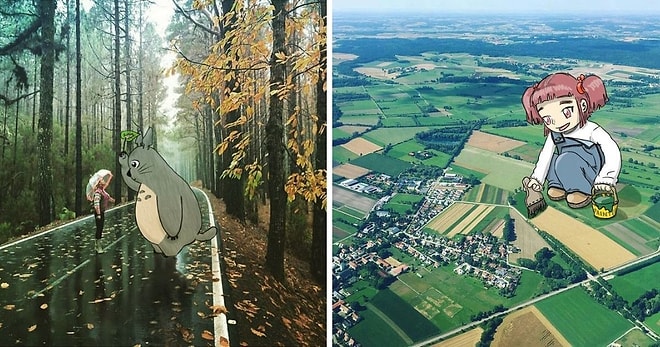 20 крутых работ художника, который рисует вымышленных персонажей на фотографиях незнакомых людей