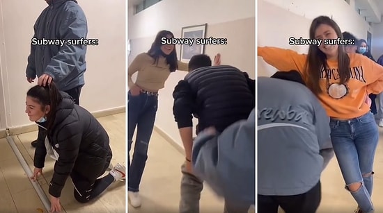 Efsane Mobil Oyun Subway Surfers'ı Okulda Canlı Olarak Oynayan Gençlerin Muhteşem Anları