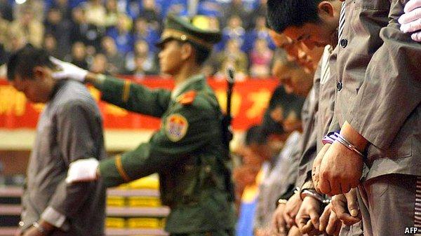 9. Çin, ölüm cezasını en çok kullanan ülkelerin başında geliyor.