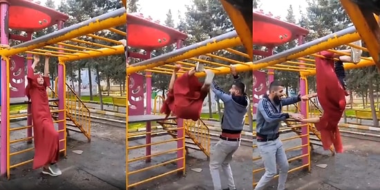 Belediyenin Verdiği Yetkiye Dayanarak Parktaki Spor Aletlerini Fütursuzca Kullanıp Spor Yapan Çift