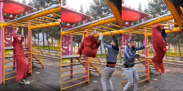 Belediyenin Verdiği Yetkiye Dayanarak Parktaki Spor Aletlerini Fütursuzca Kullanıp Spor Yapan Çift