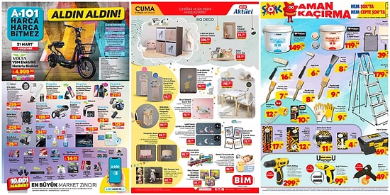 İndirim Günleri Başlıyor: 28 Mart - 3 Nisan Haftasında A101, BİM ve ŞOK Aktüel Ürünler Listesinde Neler Var?